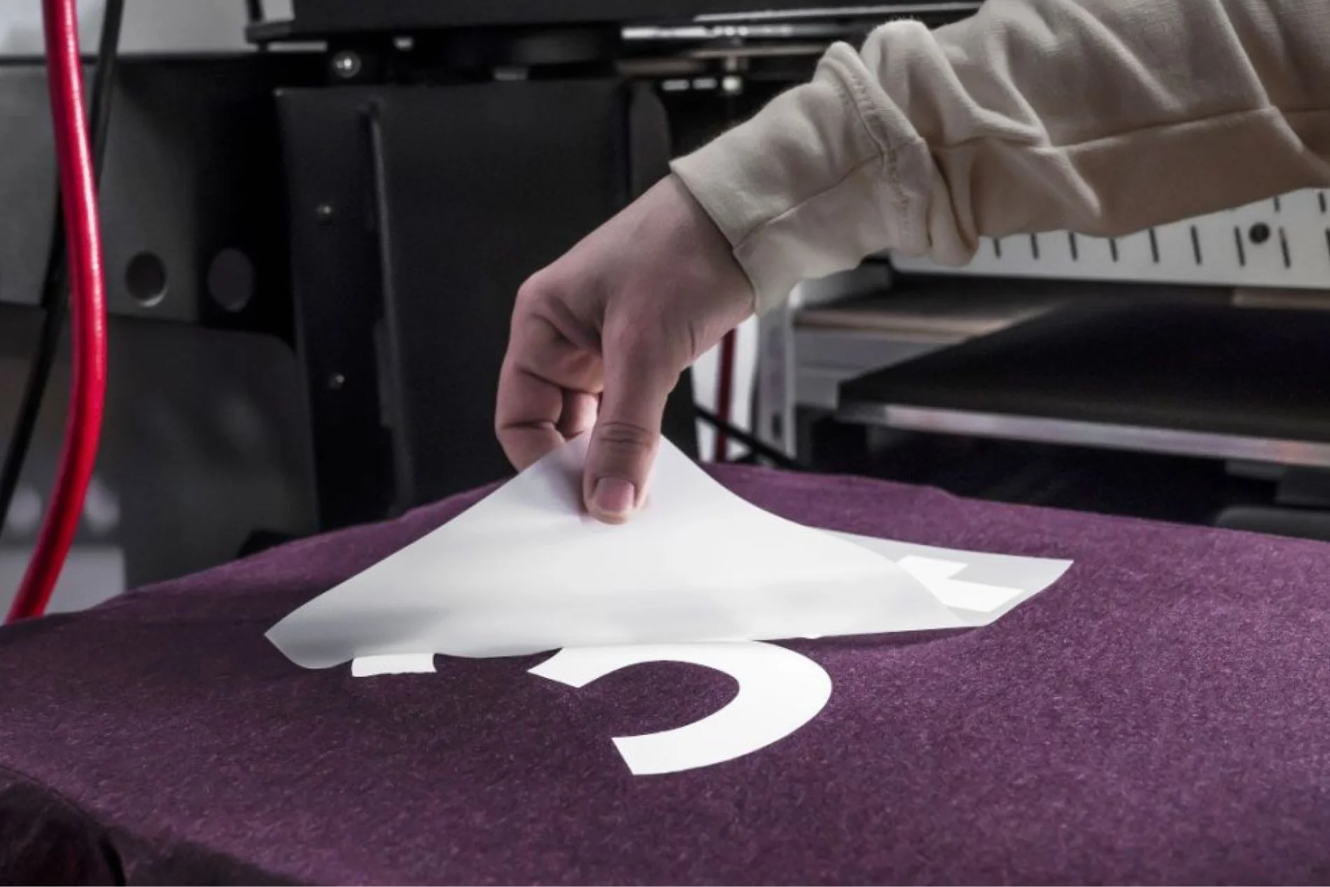 Exemple d'un flocage sur textile